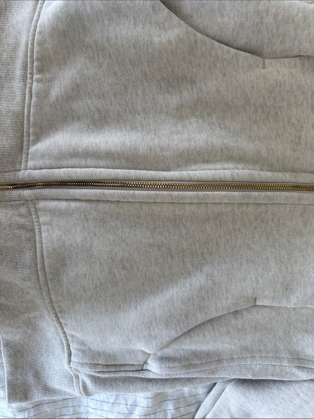 Lululemon Scuba Full-Zip Hoodie - Heathered-Light Ivory / Gold - Picture 4 of 8